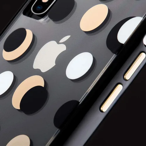 Vista 2 de Case-Mate - Funda para iPhone XS Max - PAPELES DE PANTALLA - iPhone 6.5 - Punto Metálico Negro