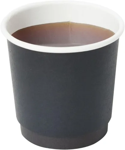 Vista 6 de Restaurantware Tazas de café de papel de 4 onzas, 25 tazas de papel desechables de doble pared, a prueba de fugas, reciclables, tazas calientes