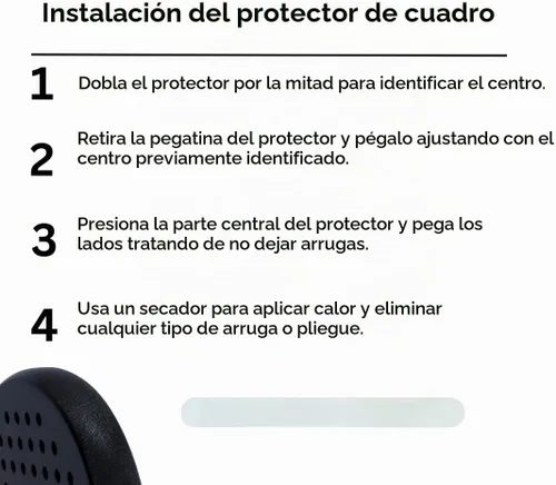 Vista 5 de LAPAT Protector de Pádel Adhesivo Pádel Transparente/Acabado áspero para una mejor protección - 14.567 x 2.165 in- Cinta protectora de pádel