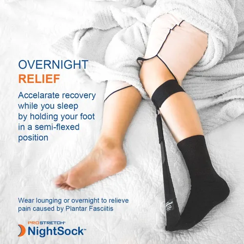 Vista 5 de ProStretch NightSock - Alivio nocturno para fascitis plantar y tendinitis de Aquiles, alternativa a la férula nocturna con soporte exclusivo