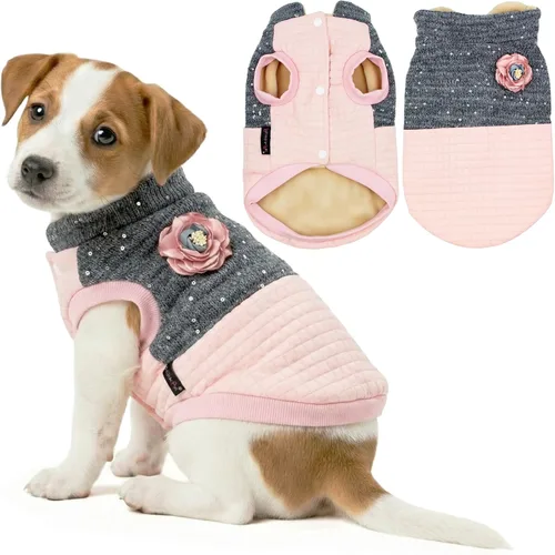 Vista 37 de Parisian Pet Suéteres de Navidad para Perros - Tipo Pullover, Suéter Azul para Perro con Cuello de Tortuga - Suéter Grueso de Punto Trenzado