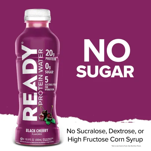 Vista 8 de Ready Protein Water - Agua con 0.53 onzas (15 g) de proteínas de suero de leche, sin azúcar, 12 unidades, 16.9 onzas líquidas cada una.