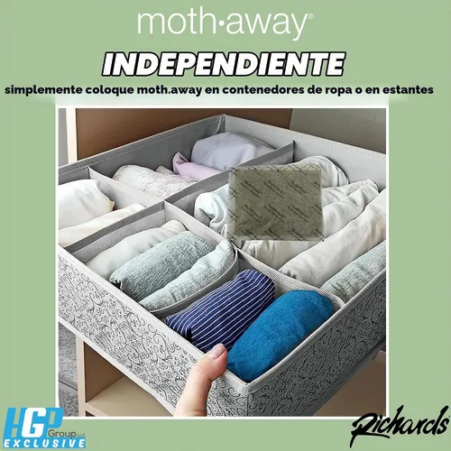 Vista 8 de Richards Homewares Moth Away - Repelente natural no tóxico a base de hierbas, 6 sobres jumbo