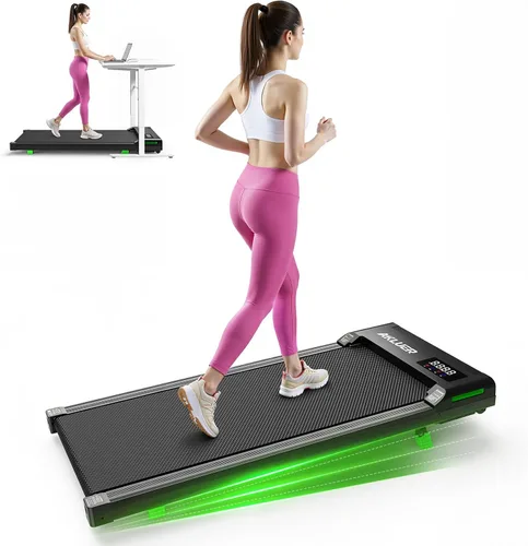Vista 7 de Akluer Walking Pad Treadmill, Portable Under Desk Treadmill 330lbs Capacity, Compact Treadmills Mini Walking Pad, 2.5HP Portable Treadmills with