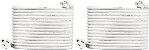 Vista 21 de Amazon Basics - Cable de extensión de 3 pies, extensor de toma de 3 clavijas, cable de extensión para interiores, 13 amperios, 125V, color negro