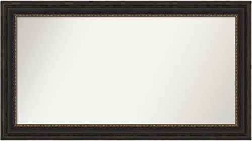 Vista 795 de Amanti Art Espejo de pared personalizado no biselado (25 x 25 pulgadas), marco de bronce acentuado, varios tamaños personalizados, espejo de baño