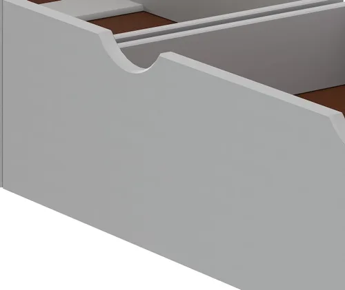 Vista 5 de Alaterre Furniture Cajones de almacenamiento debajo de la cama, juego de 2 cajones de madera maciza con ruedas para guardar debajo de la cama, se