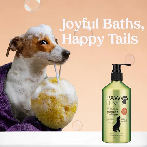 Vista 3 de Pawfume - Loción para perros en aerosol para piel seca + champú y acondicionador para perros