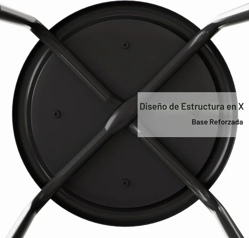 Vista 6 de VECELO Taburetes apilables de 6 piezas, altura estándar de 17 pulgadas, asiento acolchado y patas de acero, taburetes decorativos apilables Negro