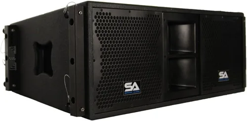 Vista 2 de Seismic Audio - SALA-210-Pair - Par de altavoces pasivos de 2x10 Line Array con controladores de compresión duales - Banda PA/DJ Live Sound