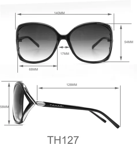 Vista 5 de TAHARI Th127 Vented 100% Uv Protective Women's Butterfly Sunglasses. Elegant Gifts for Her, 68 Mm