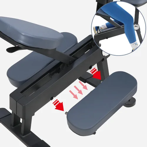 Vista 6 de Master Massage Silla de masaje portátil ligera profesional plegable de aluminio ajustable con funda de transporte con ruedas, aluminio, azul