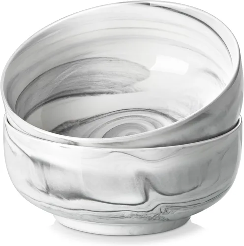 Vista 14 de MALACASA Juego de Tazones para Ensalada, 44 OZ (7") Tazones Grandes para Sopa Tazones para Cereal para Cocina, Juego de Tazones de Cerámica Blanca