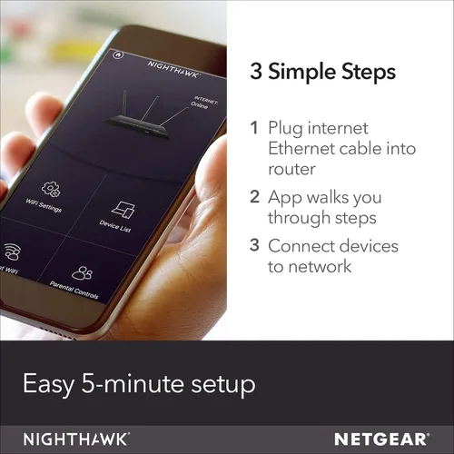 Vista 5 de NETGEAR R6700 Nighthawk AC1750 Router WiFi inteligente de doble banda, Gigabit Ethernet (R6700) (renovado)