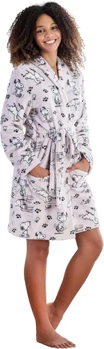 Vista 10 de Berkshire Blanket Peanuts® Snoopy VelvetLoft® - Batas suaves y ligeras para mujer, bata corta con capucha con bolsillos, regalos para mujer Peanuts