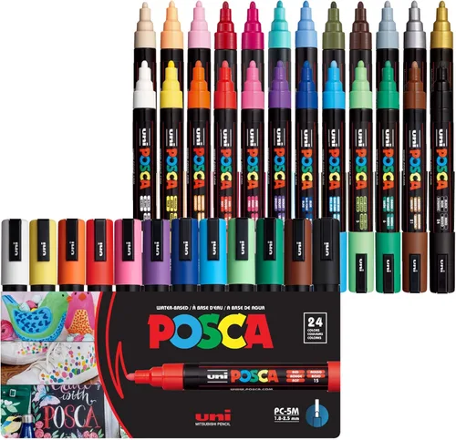 Vista 9 de POSCA® PC-5M Water-Based Acrylic Paint Markers, Medium Tip, 16 Count