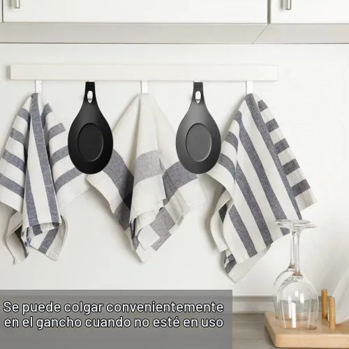 Vista 6 de Paquete de 3 cucharas de silicona para la parte superior de la estufa, soporte de utensilios de cocina resistente al calor, soporte de cuchara