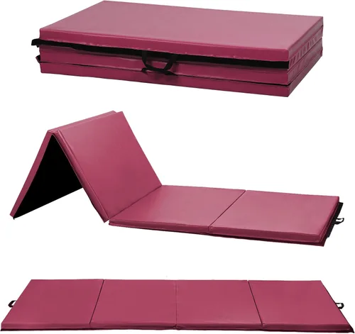 Vista 13 de Gymnastics Tumbling Mat Portable Gymnastics Mat Foldable Tumbling Mat 2ft W 6ft L/4ft W 6ft L/4ft W 8ft L/4ft W 10ft Exercise Mat Yoga Mat with