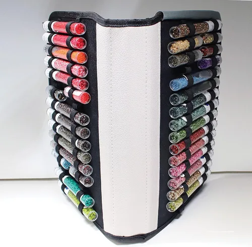 Vista 7 de The Beadsmith Voyager - Estuche para tablero de trabajo, almacenamiento y organizador para hacer joyas, estuche de viaje con correa para el hombro