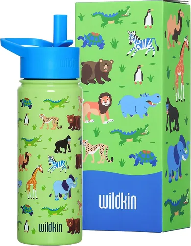 Vista 48 de Wildkin Kids - Botella de agua de acero inoxidable de 14 onzas para niños – Sin BPA, a prueba de fugas, aislada, fácil de limpiar - Ballerina