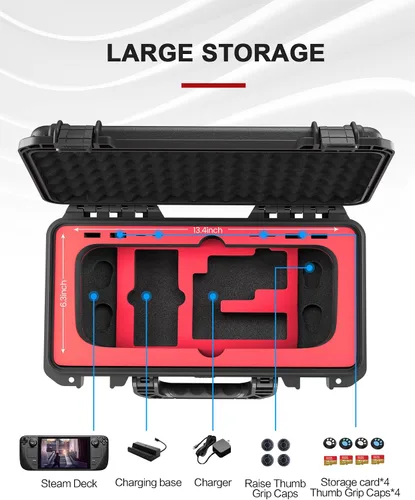 Vista 3 de DEVASO Funda de transporte impermeable para cubierta de vapor y anillo protector de joystick