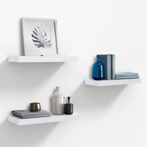 Vista 8 de AHDECOR Estantes flotantes negros, estantes modernos montados en la pared, decorativos para decoración del hogar y la oficina, ideal