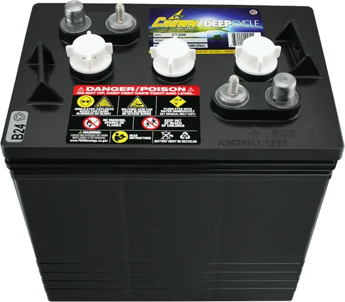 Vista 5 de PowerStar Crown CR-220 Group GC2 6V 220 Ah Batería X4