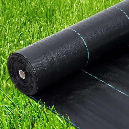 Vista 10 de Tela de barrera de malezas prémium de 3 x 300 pies, 3.24 oz resistente, tela de control de malezas, alta permeabilidad, buena para cama de flores