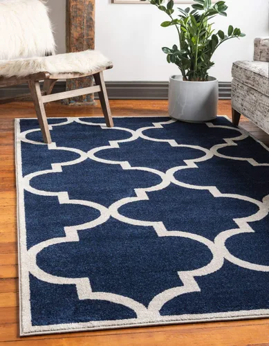 Vista 10 de Unique Loom Trellis Collection - Alfombra marroquí de celosía gris (7' 0 pies x 10' 0 pies)