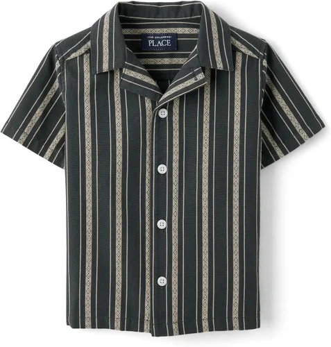 Vista 32 de The Children's Place Baby Boys' and Toddler Poplin Short Sleeve Button Down Shirt (Applemint)