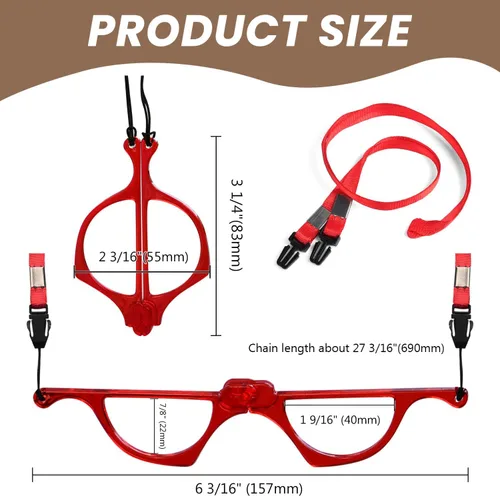 Vista 4 de Eyekepper Lupa de mano gafas de lectura plegables Metalless Lectores sin tornillos con correa para el cuello - Negro +0.50