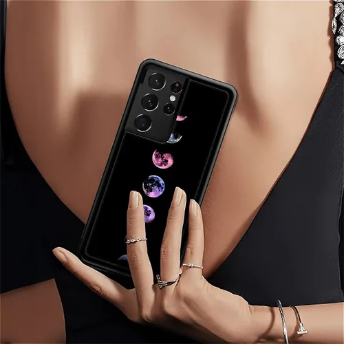 Vista 6 de CARLOCA Funda para Samsung Galaxy S22 Ultra, Full Moon Change S22 Ultra para hombres, mujeres, niños y niñas, TPU suave antiarañazos, a prueba