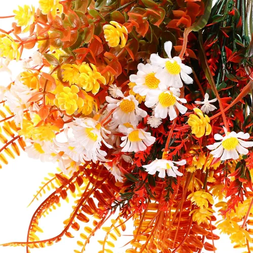 Vista 5 de Cindeer - 24 paquetes de flores artificiales resistentes a los rayos UV Plantas artificiales resistentes a los rayos UV para decoración de boda