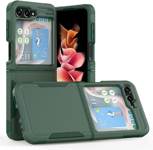 Vista 77 de Funda WOGROO para Samsung Galaxy Z Fold 4 - Funda protectora para teléfono a prueba de golpes, duradera, negra