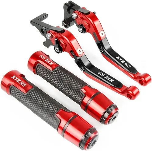 Vista 8 de DOUKI Palanca de freno para motocicleta Yamaha XTZ125 XTZ 125 2014 2015 Palanca de freno de embrague de motocicleta extensible ajustable palancas