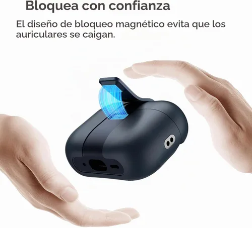 Vista 4 de SURITCH Funda para AirPods Pro 2/Pro, bloqueo magnético, compatible con Airpods Pro de 2ª y 1ª generación, funda protectora resistente con elegante