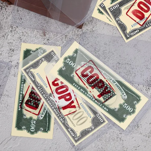 Vista 5 de Sepamoon 30 fundas para billetes de dólar, 6.9 x 2.95 pulgadas, fundas de plástico duro transparente para billetes, impermeables, soporte