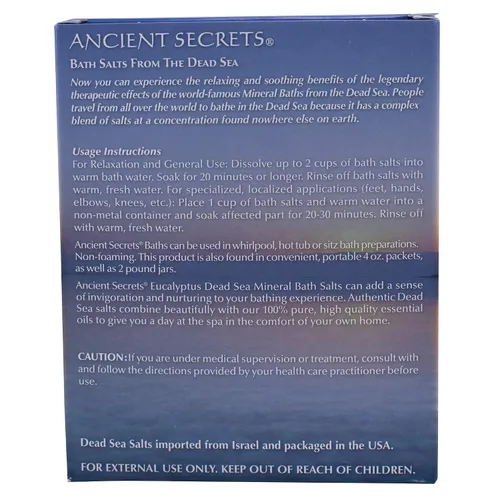 Vista 3 de Ancient Secrets Sales de baño del mar muerto, eucalipto, 16 onzas