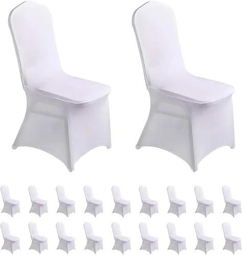 Vista 47 de LZY 6 piezas Fundas de Silla de Spandex Elásticas Fundas Deslizables para Fiestas de Boda, Fundas de Decoración de Sillas de Comedor y Banquete Negro