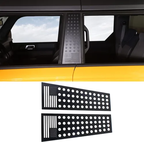 Vista 9 de RAZPOY Cubierta para panel de poste de pilar Bronco B, calcomanía para ventana de puerta trasera compatible con Ford Bronco 2021 2022, accesorios