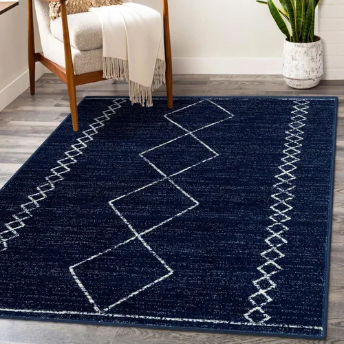 Vista 11 de LUXE WEAVERS - Alfombra geométrica marroquí estilo boho, color gris, tamaño 8 x 10, Daphnes 2735