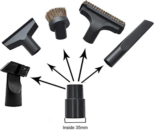 Vista 8 de Accesorios para aspiradora, manguera de extensión flexible, boquilla de cepillo, herramientas para grietas de 1 1/4 pulgadas