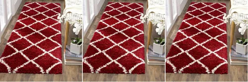Vista 103 de SAFAVIEH Hudson Shag Collection - Alfombra decorativa de 2 x 3 pies, color beige y marfil, diseño moderno de enrejado, no desprende pelusa