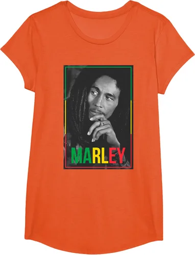 Vista 33 de Camiseta blanca oficial de Bob Marley Photo S Negro