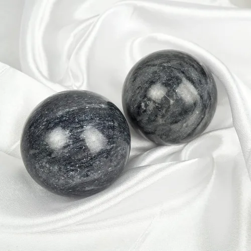 Vista 5 de Pelota de jade natural Baoding de 1.9 pulgadas para ejercicios de salud china, bolas de masaje para aliviar el estrés