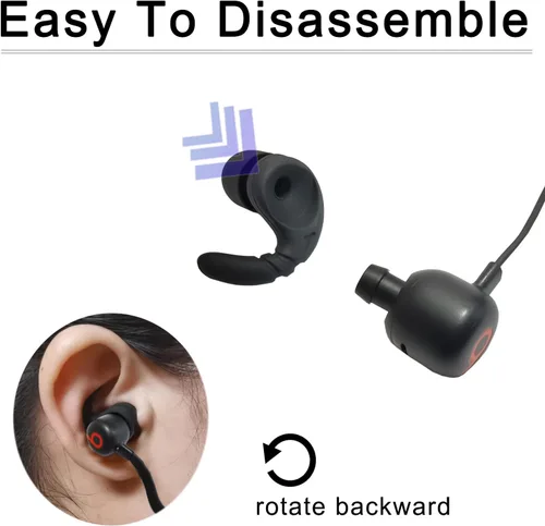 Vista 2 de Ganchos de silicona para auriculares de repuesto Beats Flex 3 pares de auriculares antideslizantes con aislamiento de ruido L/M/S para Beats