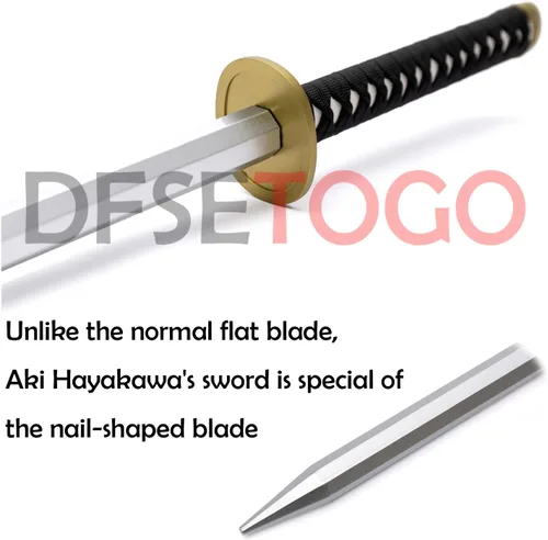 Vista 3 de DFSETOGO AKI Hayakawa Merch Props Motosierra Hombre Cosplay Tipo de uñas 41 pulgadasAnime AKI Hayakawa Cosplay para juegos de rol, actuación