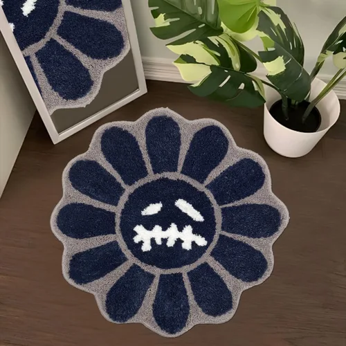 Vista 25 de Trippy Alfombra de Cara Feliz Alfombras Geniales Tufted de Secado Rápido Tapetes de Baño para Baño Antideslizantes Tapete de Baño Absorbente de Agua