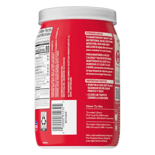 Vista 8 de Carnation Leche seca instantánea sin grasa, 6 unidades, 9.63 onzas