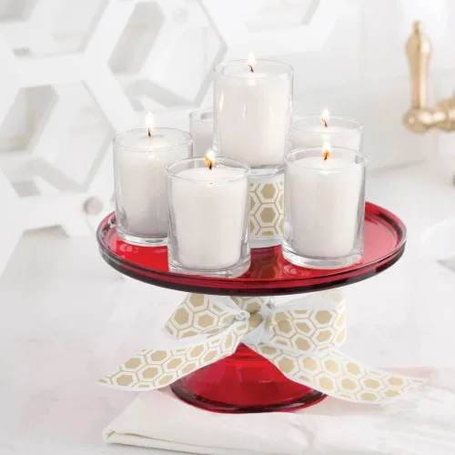 Vista 3 de Root Candles Velas votivas perfumadas, mezcla de cera de abeja, votivas hechas a mano de 20 horas, 18 unidades, madera de cedro japonés Madera